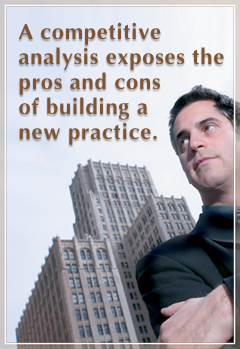 A competitive analysis exposes pros and cons of building a new practice.